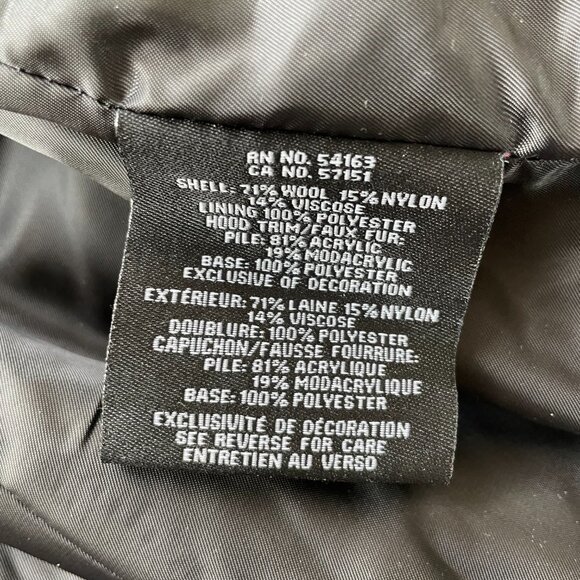 Cole Haan Belted Wool Coat, Ladies Size 4 - Picture 8 of 9